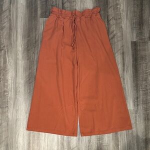 Entro Brandy Pull On Wide Leg Drawstring Pants - Medium